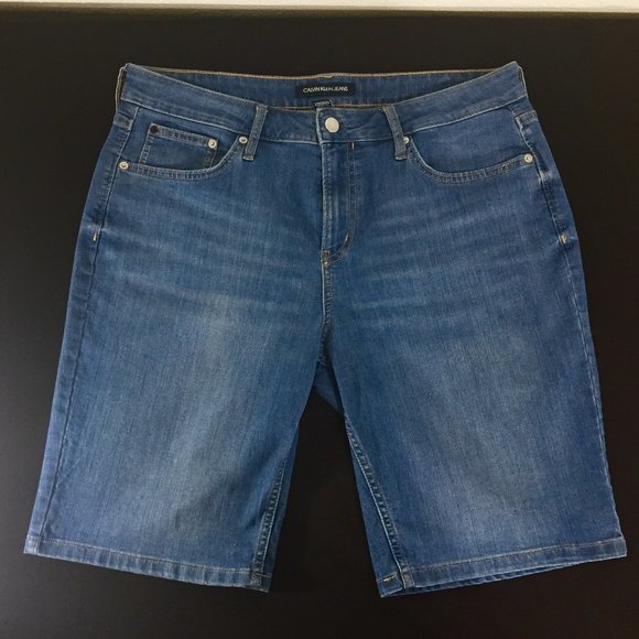 calvin klein denim shorts womens